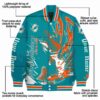 personalized miami dolphins fishing passion aqua white jacket new arrival