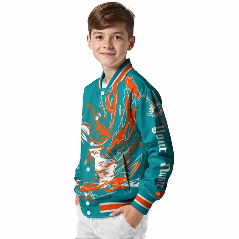 personalized miami dolphins fishing passion aqua white jacket trendy