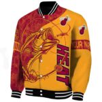 personalized miami heat fishing rod yellow jacket best selling