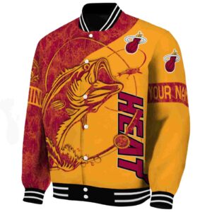 personalized miami heat fishing rod yellow jacket best selling