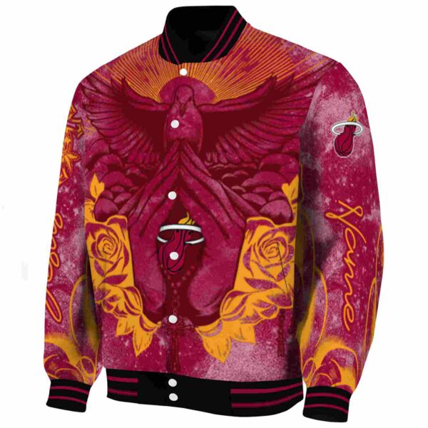 personalized miami heat praying hands red jacket best selling