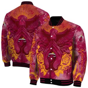 personalized miami heat praying hands red jacket fashion forward