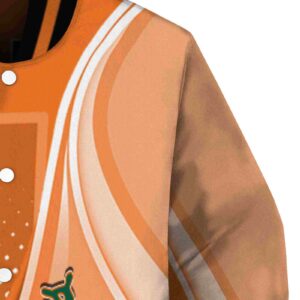 personalized miami hurricanes wave patterns orange jacket premium grade