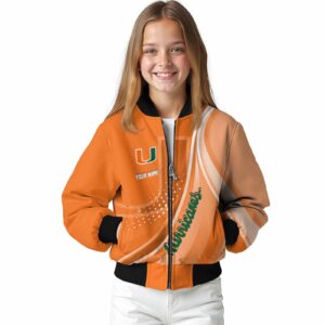 personalized miami hurricanes wave patterns orange jacket top rated