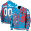 personalized miami marlins fishing art blue jacket fashion forward