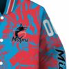 personalized miami marlins fishing art blue jacket premium grade