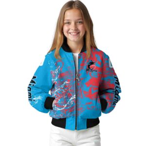 personalized miami marlins fishing art blue jacket top rated