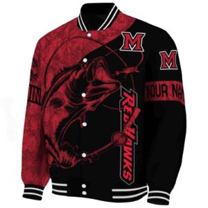 personalized miami redhawks fishing rod black jacket best selling
