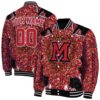 personalized miami redhawks heart explosion red jacket fashion forward