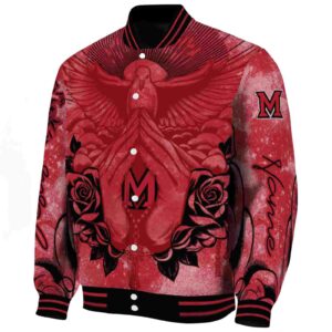 personalized miami redhawks praying hands red jacket best selling