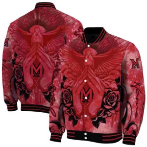 personalized miami redhawks praying hands red jacket fashion forward