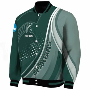 personalized michigan state spartans wave patterns green jacket best selling