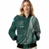 personalized michigan state spartans wave patterns green jacket latest model