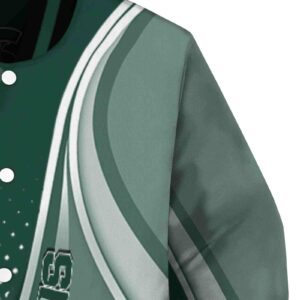 personalized michigan state spartans wave patterns green jacket premium grade