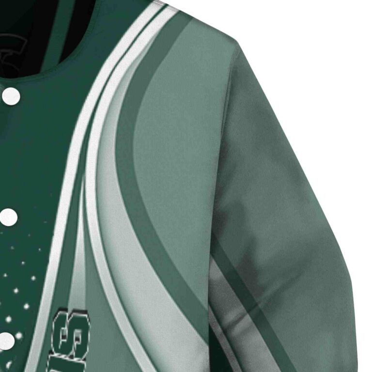 personalized michigan state spartans wave patterns green jacket premium grade