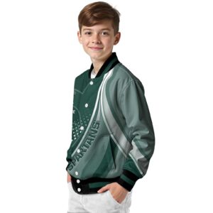 personalized michigan state spartans wave patterns green jacket trendy