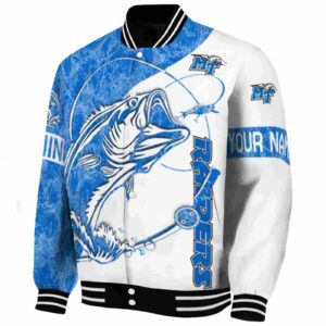 personalized middle tennessee blue raiders fishing rod white jacket best selling