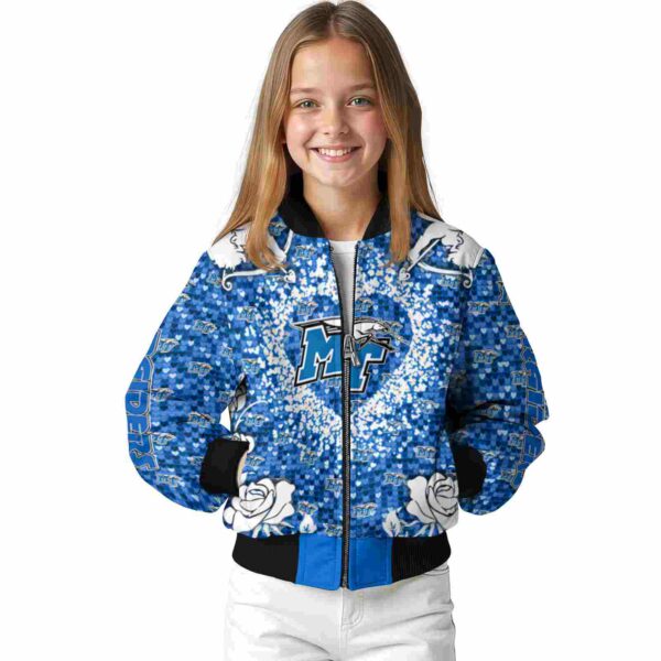 personalized middle tennessee blue raiders heart explosion blue jacket top rated