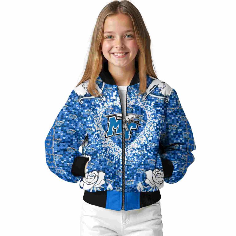 personalized middle tennessee blue raiders heart explosion blue jacket top rated