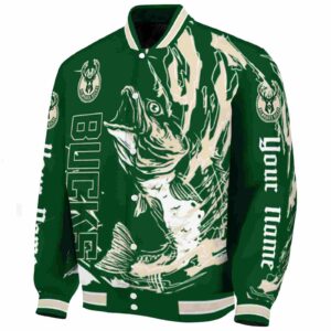 personalized milwaukee bucks fishing passion green white jacket best selling
