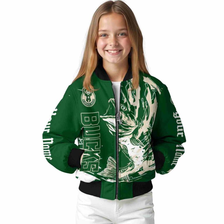 personalized milwaukee bucks fishing passion green white jacket top rated