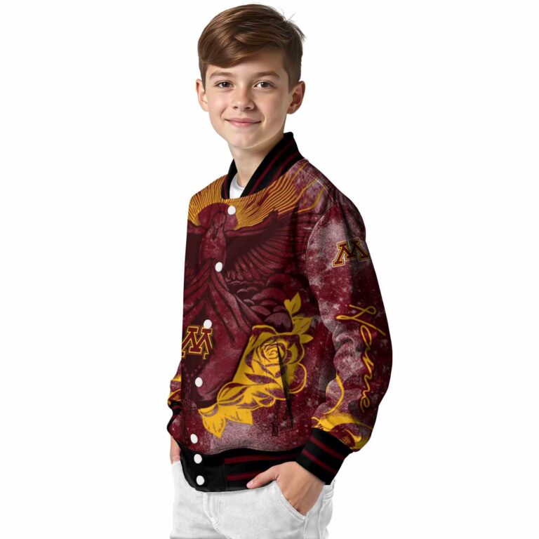 personalized minnesota golden gophers praying hands maroon jacket trendy