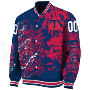 personalized minnesota twins fishing art navy jacket best selling