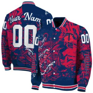 personalized minnesota twins fishing art navy jacket fashion forward