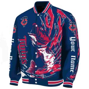 personalized minnesota twins fishing passion navy white jacket best selling