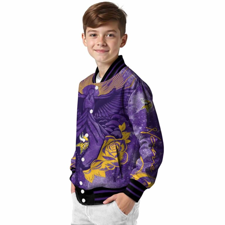 personalized minnesota vikings praying hands purple jacket trendy