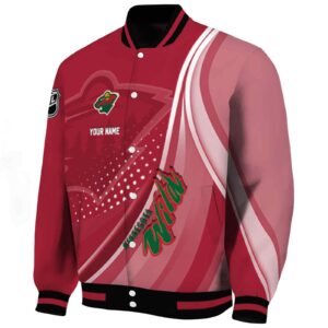 personalized minnesota wild wave patterns red jacket best selling