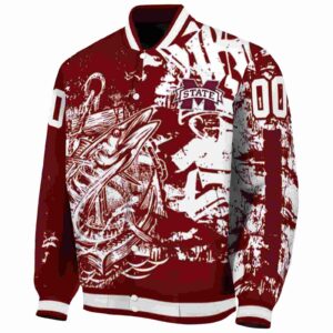 personalized mississippi state bulldogs fishing art maroon jacket best selling