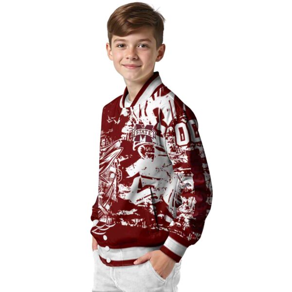 personalized mississippi state bulldogs fishing art maroon jacket trendy