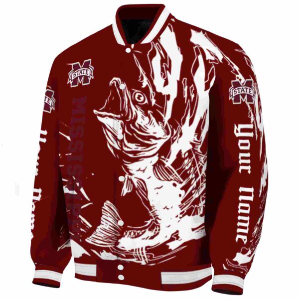 personalized mississippi state bulldogs fishing passion maroon white jacket best selling