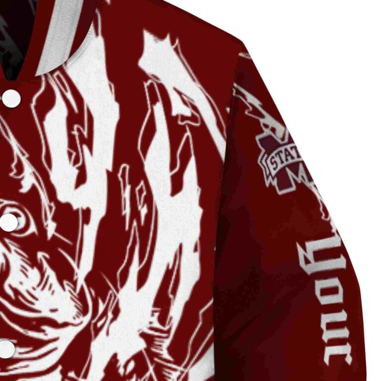 personalized mississippi state bulldogs fishing passion maroon white jacket premium grade