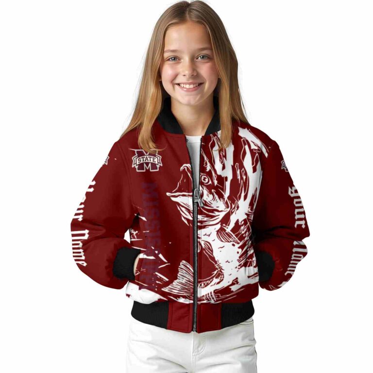 personalized mississippi state bulldogs fishing passion maroon white jacket top rated