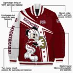personalized mississippi state bulldogs mickey football maroon white jacket best selling