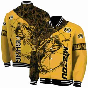 personalized missouri tigers fishing rod gold jacket fashion forward