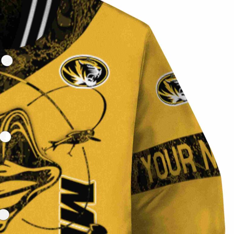 personalized missouri tigers fishing rod gold jacket premium grade