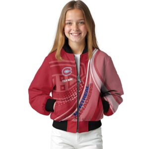 personalized montreal canadiens wave patterns red jacket top rated