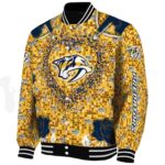 personalized nashville predators heart explosion gold jacket best selling