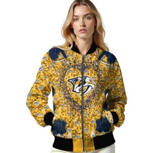 personalized nashville predators heart explosion gold jacket latest model