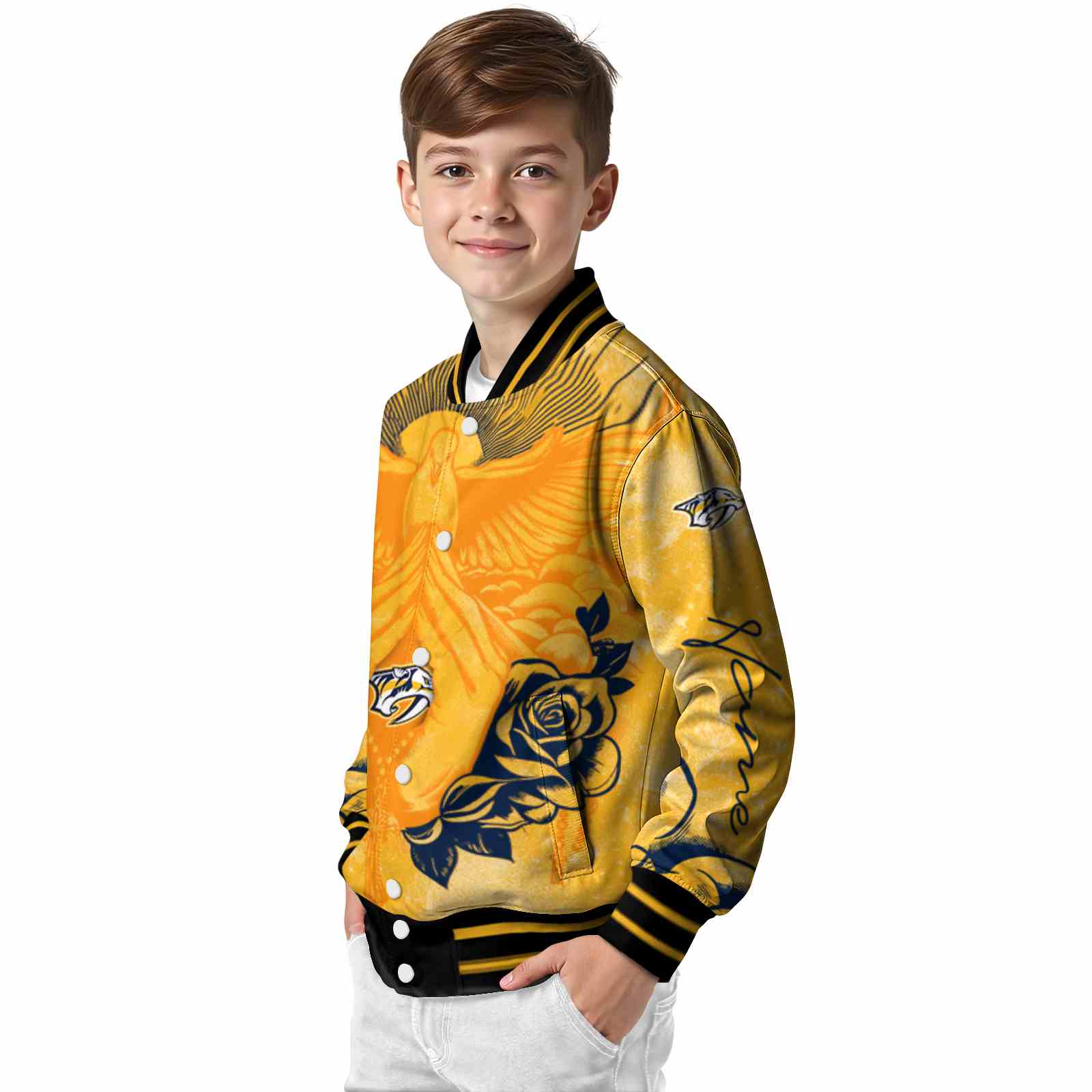 personalized nashville predators praying hands gold jacket trendy personalized nashville predators praying hands gold jacket trendy