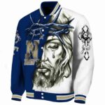 personalized navy midshipmen jesus tears blue white jacket best selling