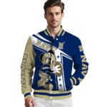 personalized navy midshipmen mickey football blue white jacket best selling