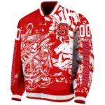 personalized nc state wolfpack fishing art red jacket best selling