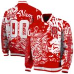 personalized nc state wolfpack fishing art red jacket best selling