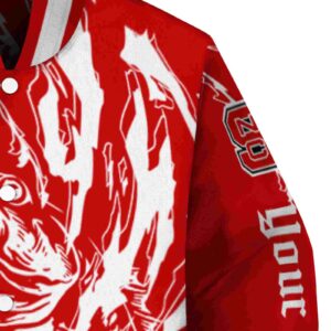 personalized nc state wolfpack fishing passion red white jacket premium grade