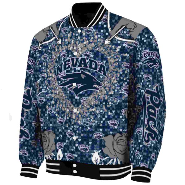 personalized nevada wolf pack heart explosion blue jacket best selling