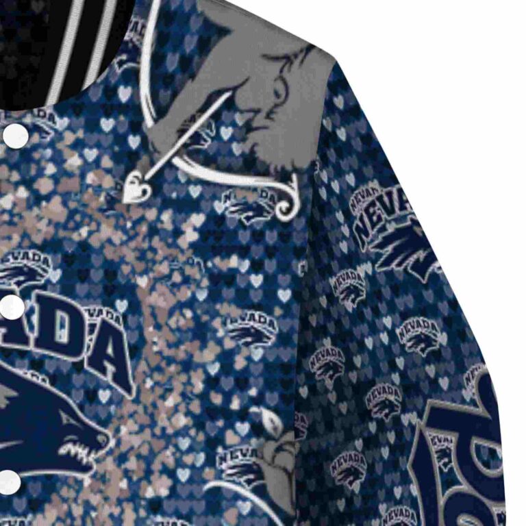 personalized nevada wolf pack heart explosion blue jacket premium grade